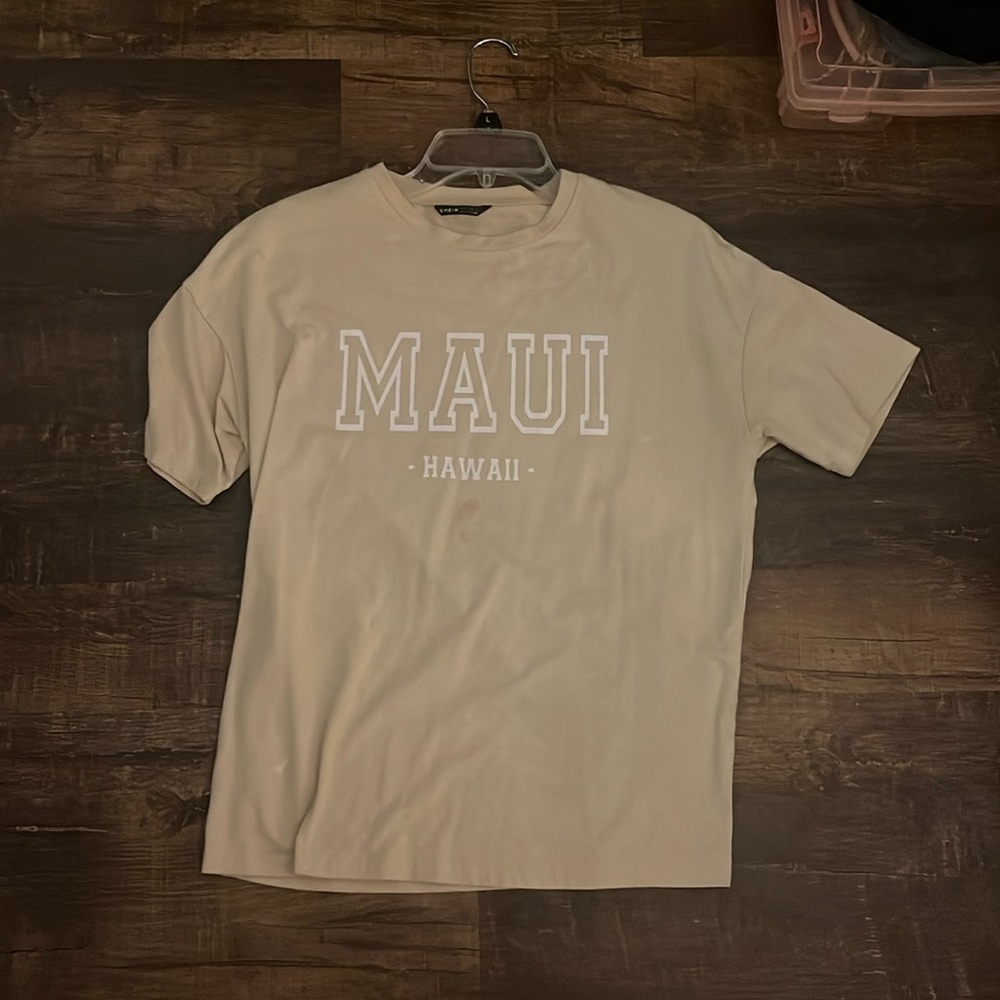 Shein Maui Graphic Tee | Size: S | Color: Cream